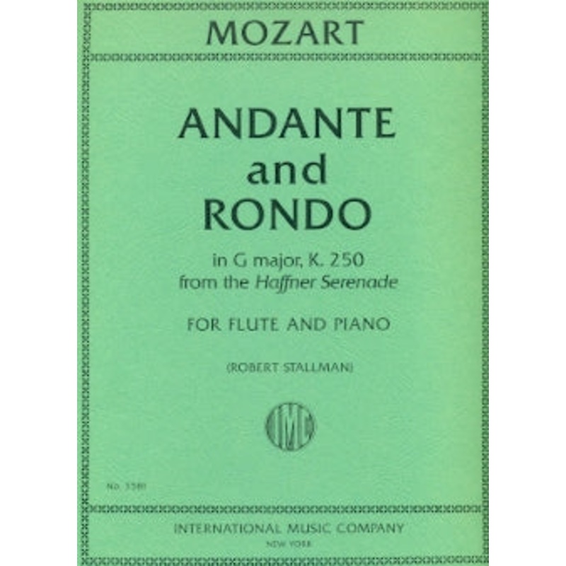 Andante and Rondo in G Major, K250 (Flute and Piano)
