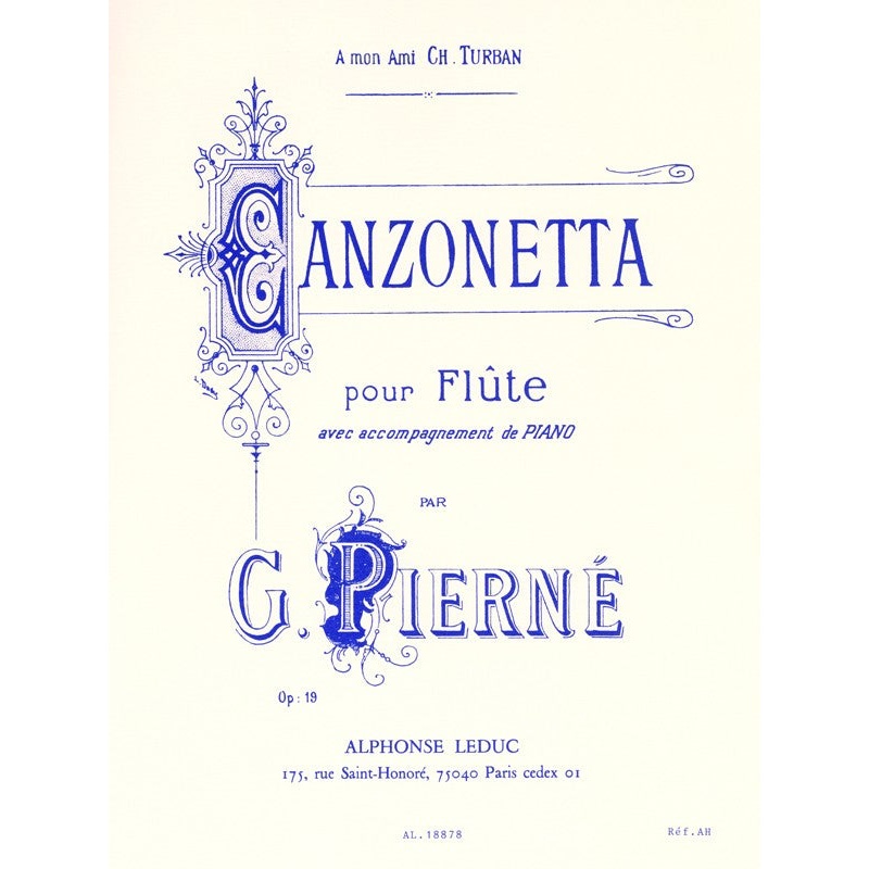 Canzonetta, Op.19 (Flute and Piano)