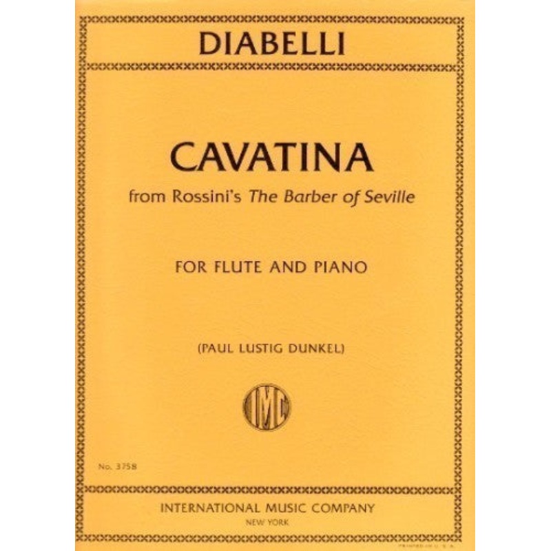 Cavatina from Rossini’s Barber of Seville, D568 (Flute and Piano)