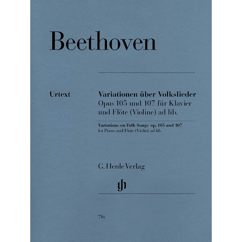 Variations on Folk Songs, Op. 105 and 107 (Flute and Piano)