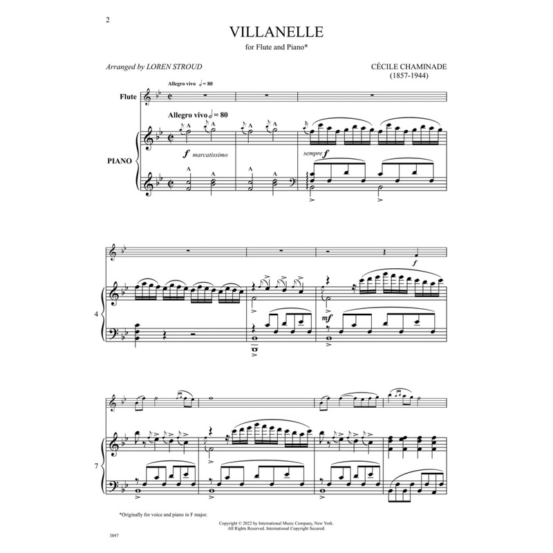 Villanelle (Flute and Piano)