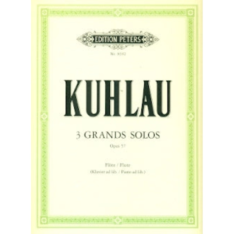3 Grand Solos, Op. 57 (Flute and Piano)