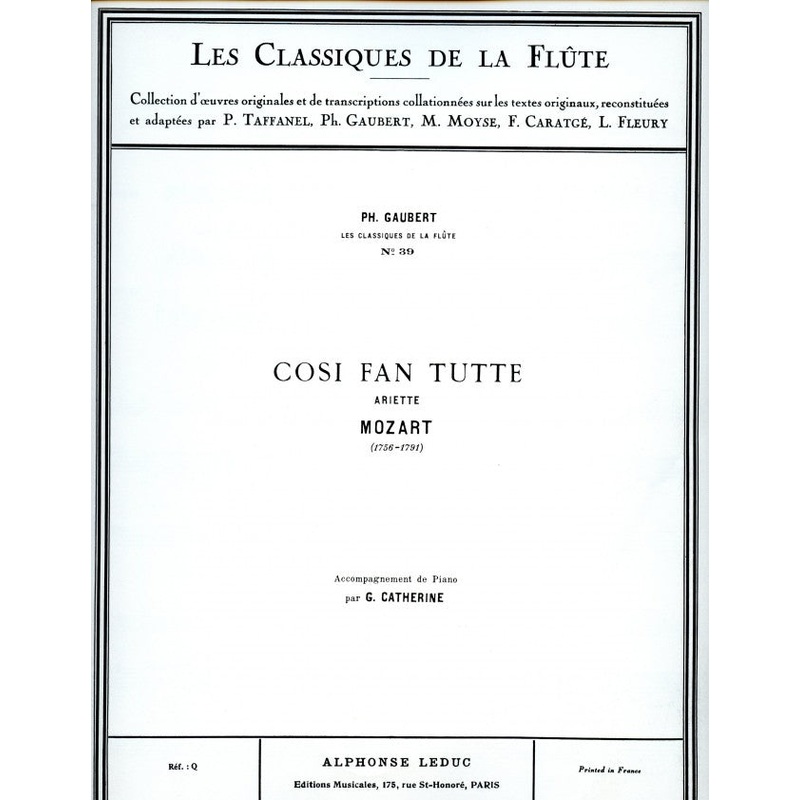 Ariette (Classiques No.39) (Flute and Piano)