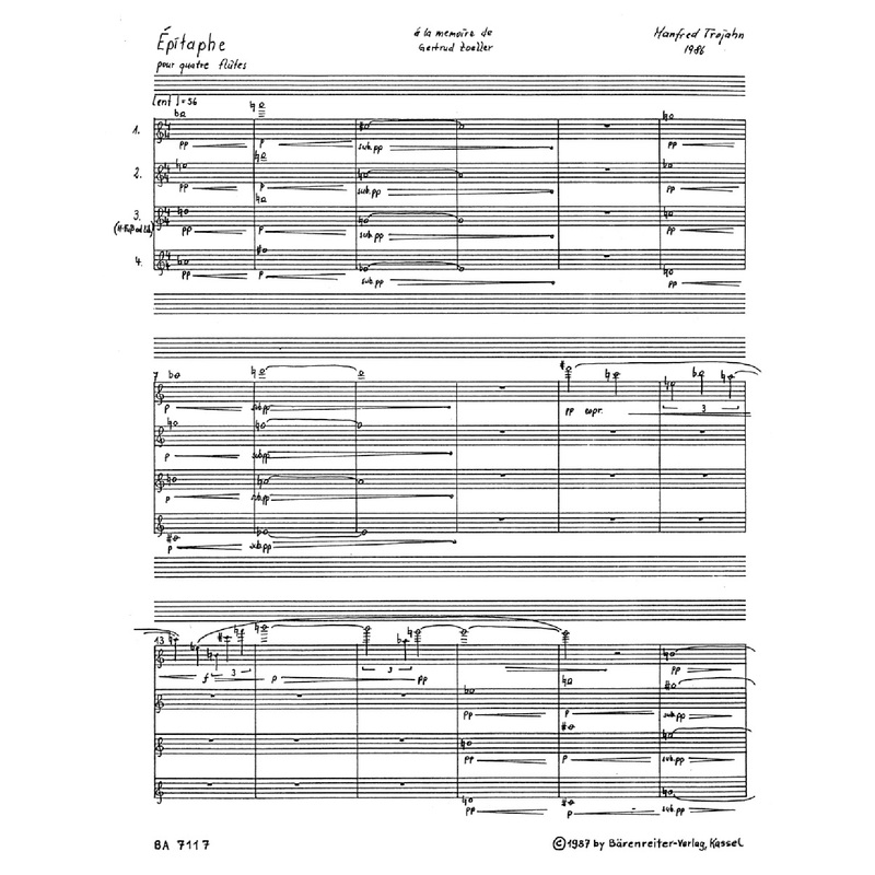 Epitaphe (score) (Four Flutes)