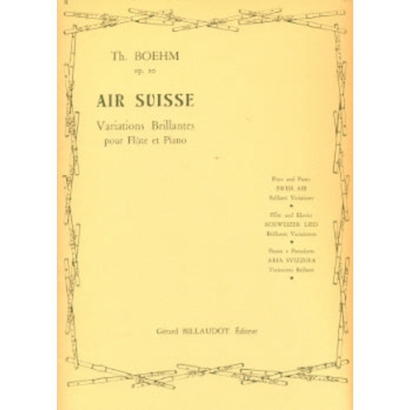 Air Suisse Op. 20 Variations Brillantes (Flute and Piano)