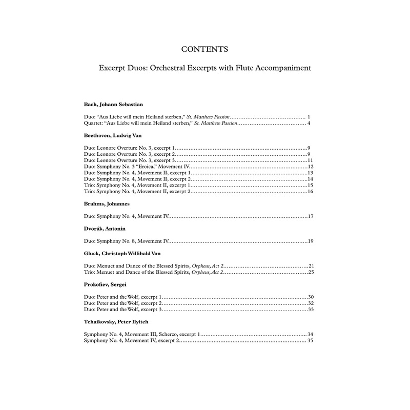Orchestral Excerpt Duos Excerpts with Flute Accompaniment Vol. 1