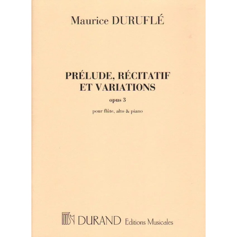 Prelude Recitatif et Variations, Op. 3 (Flute, Viola, and Piano)