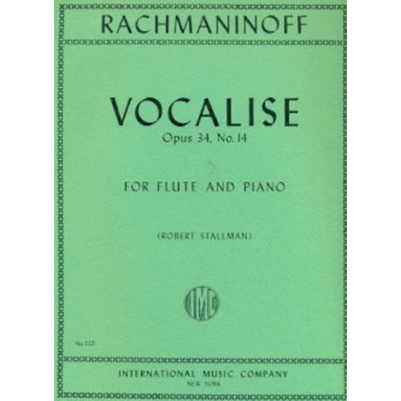 Vocalise, Op. 34 No. 14 (Flute and Piano)