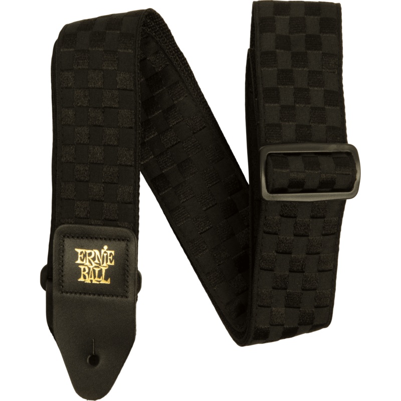 Ernie Ball P05341 Classic Jacquard Guitar Strap, Black Checkers