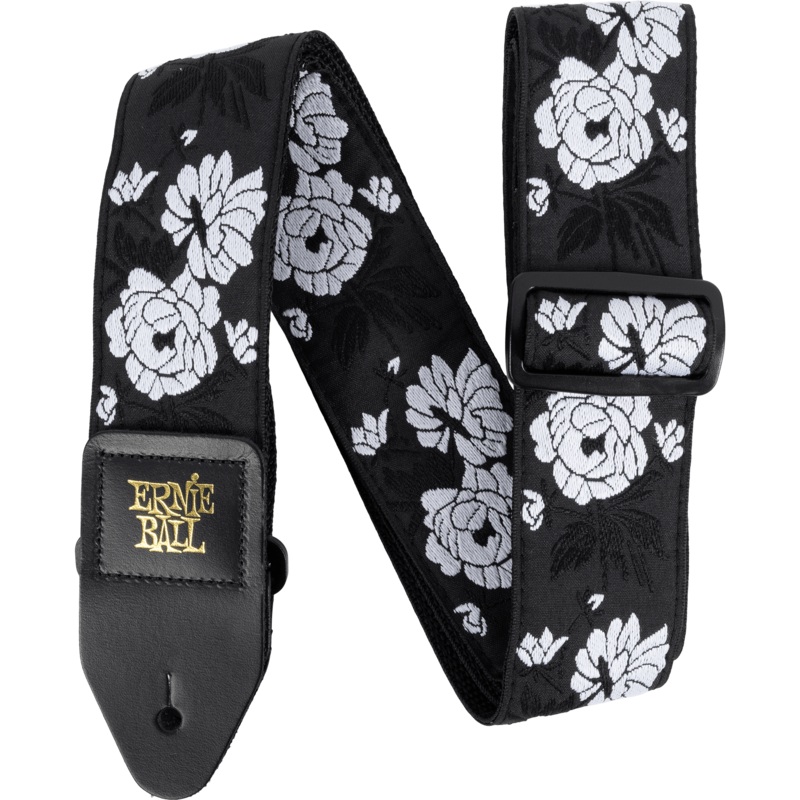 Ernie Ball P05357 Classic Jacquard Guitar Strap, Vanilla Rose