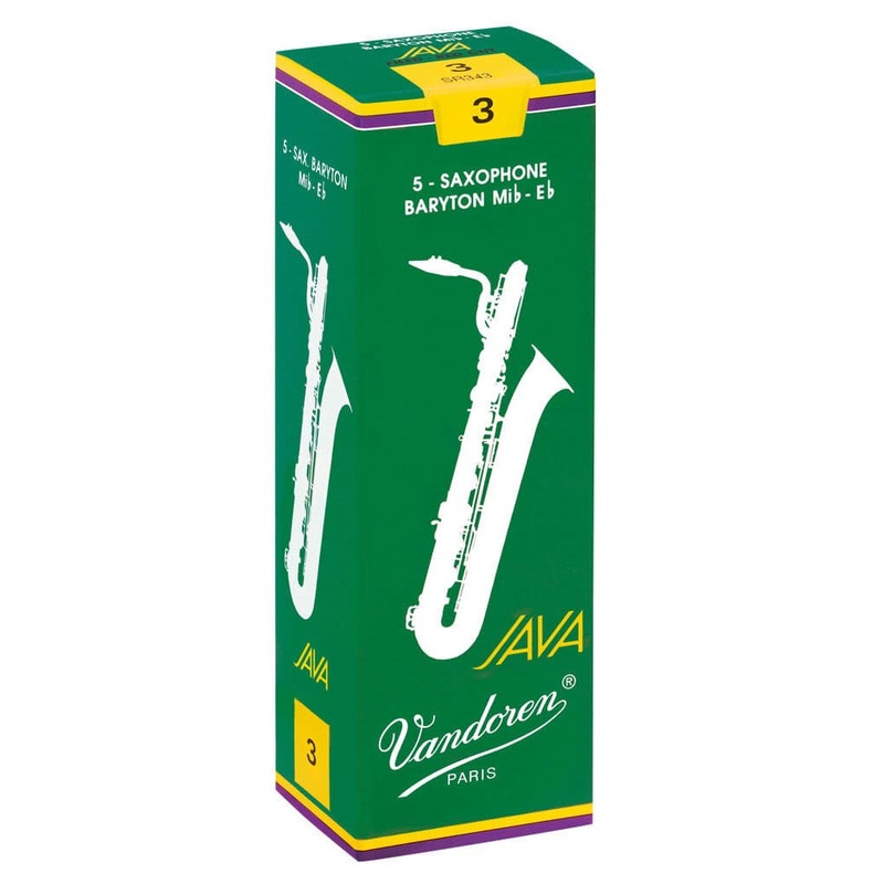 Vandoren SR343 Java Baritone Sax Reeds – Strength 3 (Box of 5)