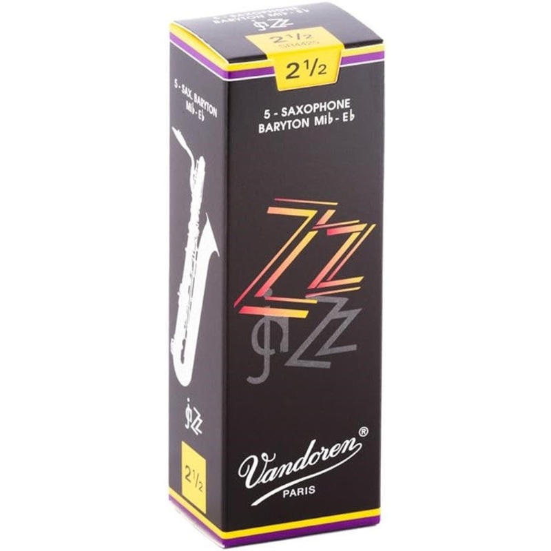 Vandoren SR4425 ZZ Baritone Saxophone Reeds – Strength 2.5 (Box of 5)