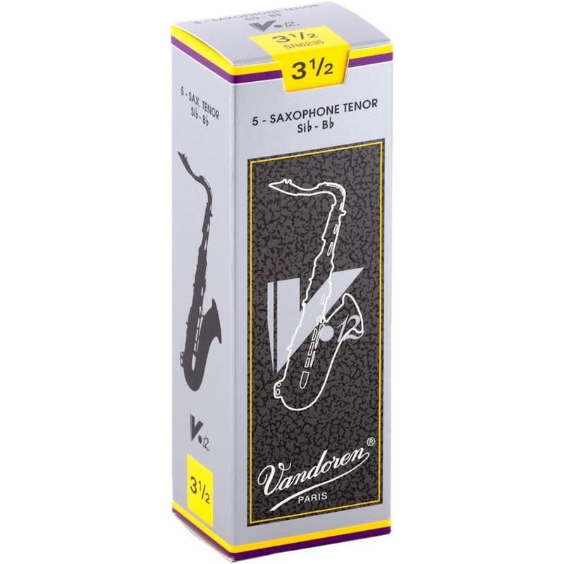 Vandoren SR6235 V12 Tenor Sax Reeds – Strength 3 1/2 (Box of 5)