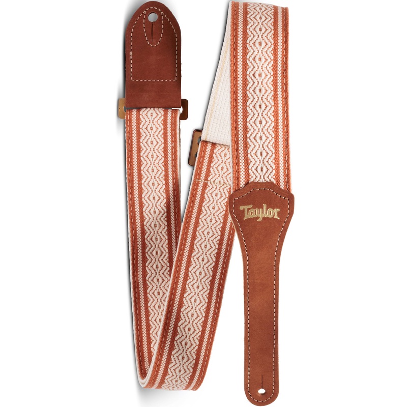 Taylor 4014-20 2 Academy Strap, Wht/Brn, Jacquard Cotton