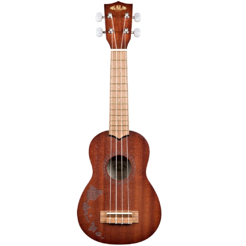 Kala KA-15S-H1 Soprano Satin Mahogany Ukulele, Hawaiian Islands