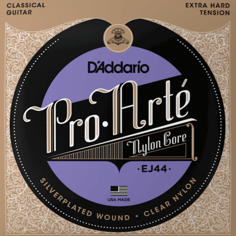 D’Addario EJ44 Pro-Arte Nylon Classical Guitar Strings, Extra Hard Tension, Tie-end