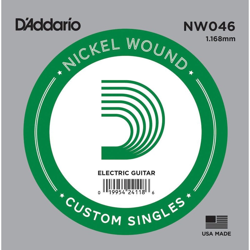 D’Addario NW046 Nickel Wound Electric Guitar Single String, .046