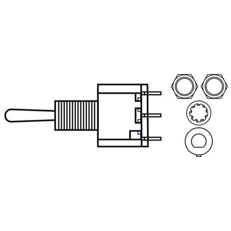 DiMarzio EP1107 Mini Switch 3 position on/off/on