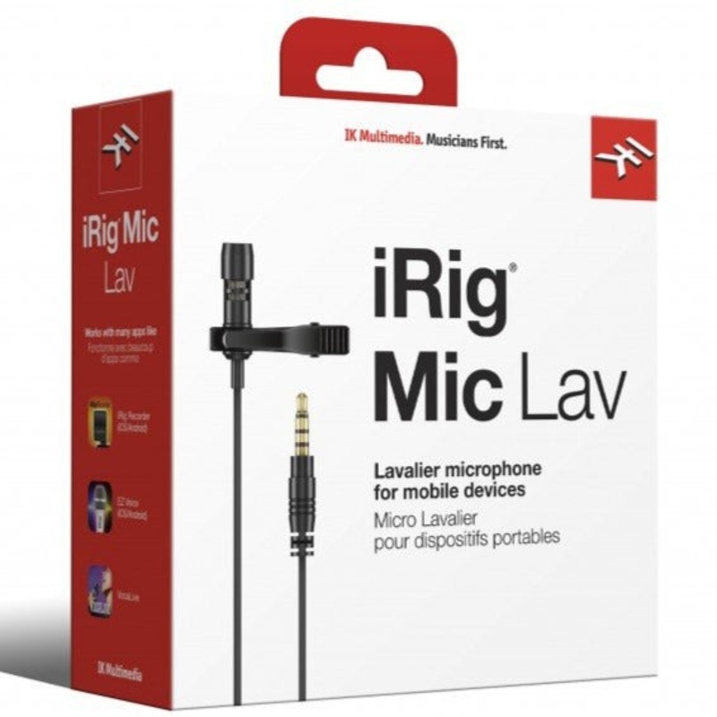 IK Multimedia IP-IRIG-MICLAV iRig Mic Lavalier Mic for Smartphones and Tablets