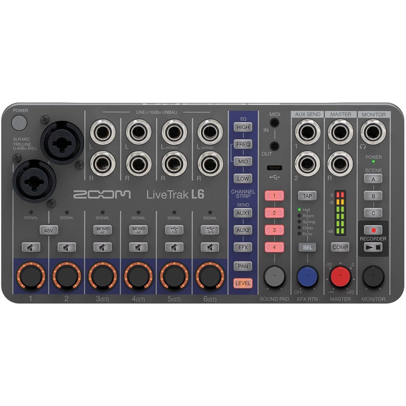 Zoom LIVETRAK-L6 LiveTrak L-6 Multi-Track Recording Mixer