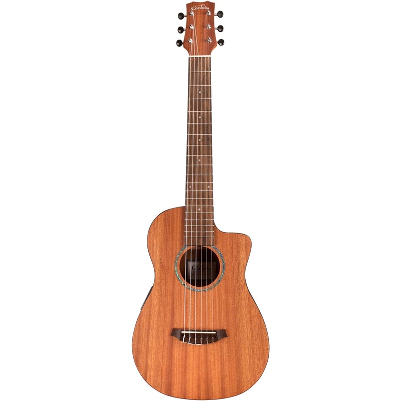 Cordoba MINI-II-MH-CE Mini II Guitar w/ Pickup – Mahogany Top Back and Sides (22 7/8th Scale, E Tuning)