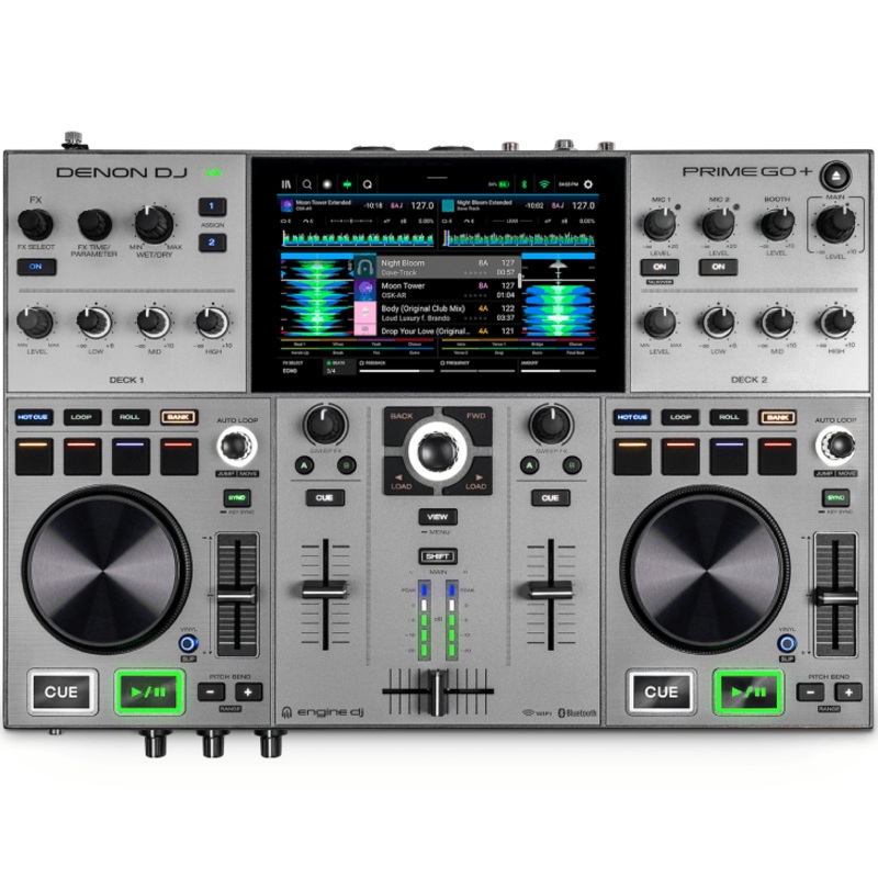 Denon PRIMEGO+ Standalone Rechargeable Smart DJ Console w/ 7-inch Touchscreen