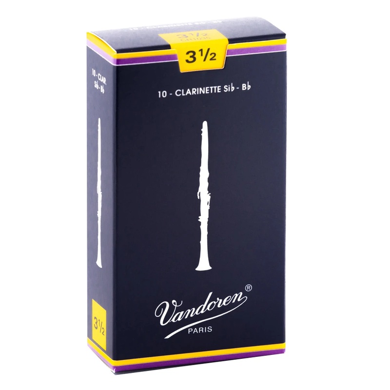 Vandoren CR1035 Traditional Bb Clarinet Reeds – Strength 3.5 (Box of 10)