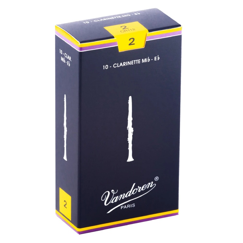 Vandoren CR112 Traditional Eb Soprano Clarinet Reeds – Strength 2 (Box of 10)
