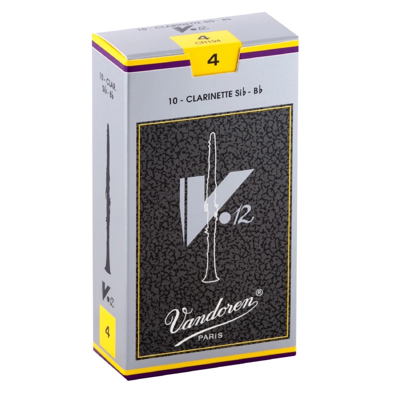 Vandoren CR194 V-12 Bb Clarinet Reeds – Strength 4 (Box of 10)