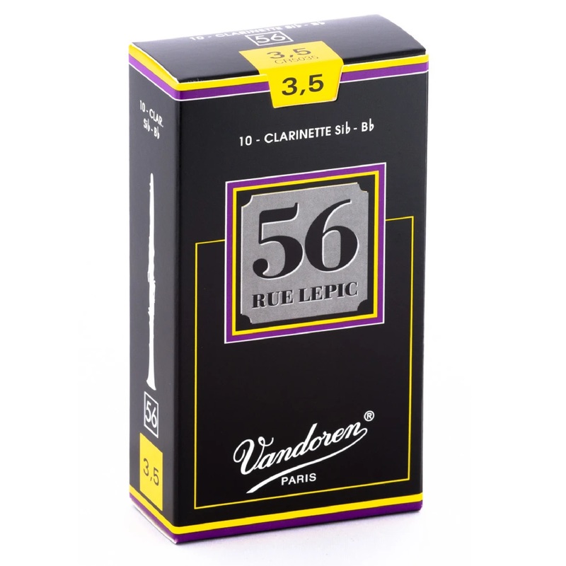 Vandoren CR5035 56 rue Lepic Bb Clarinet Reeds – Strength 3.5 (Box of 10)