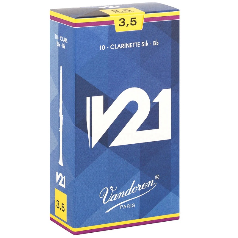 Vandoren CR8035 V21 Bb Clarinet Reeds – Strength 3.5 (Box of 10)