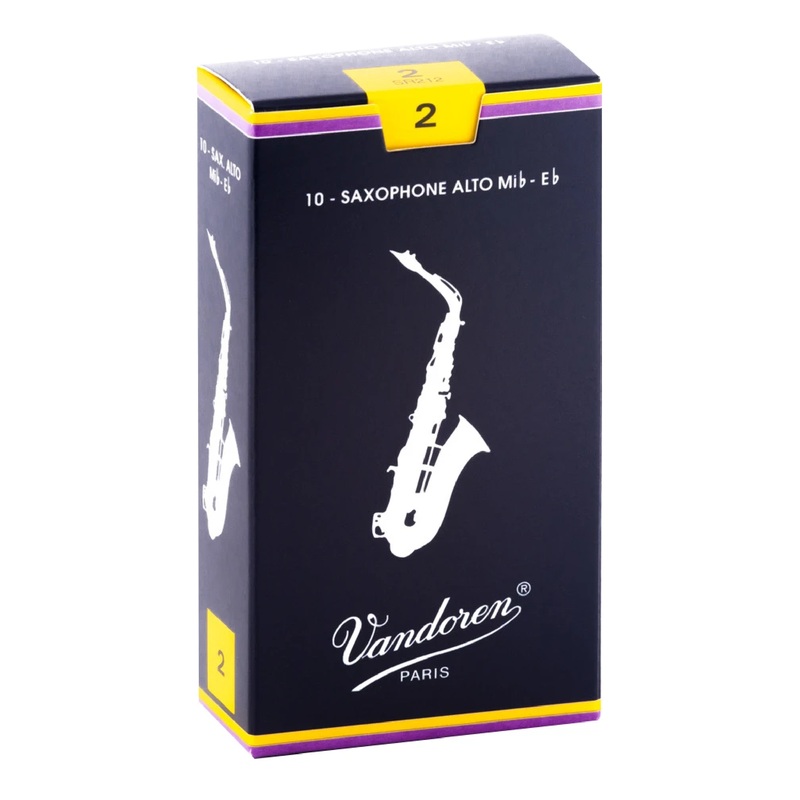 Vandoren SR212 Traditional Alto Sax Reeds – Strength 2 (Box of 10)