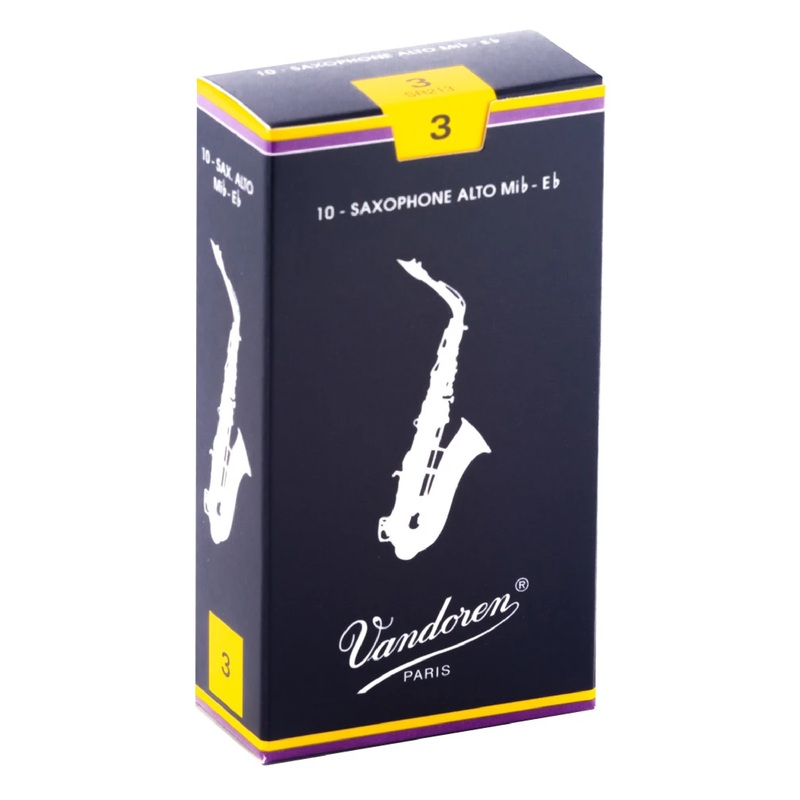 Vandoren SR213 Traditional Alto Sax Reeds – Strength 3 (Box of 10)