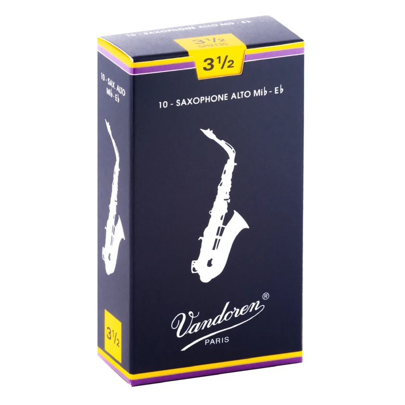 Vandoren SR2135 Traditional Alto Sax Reeds – Strength 3.5 (Box of 10)