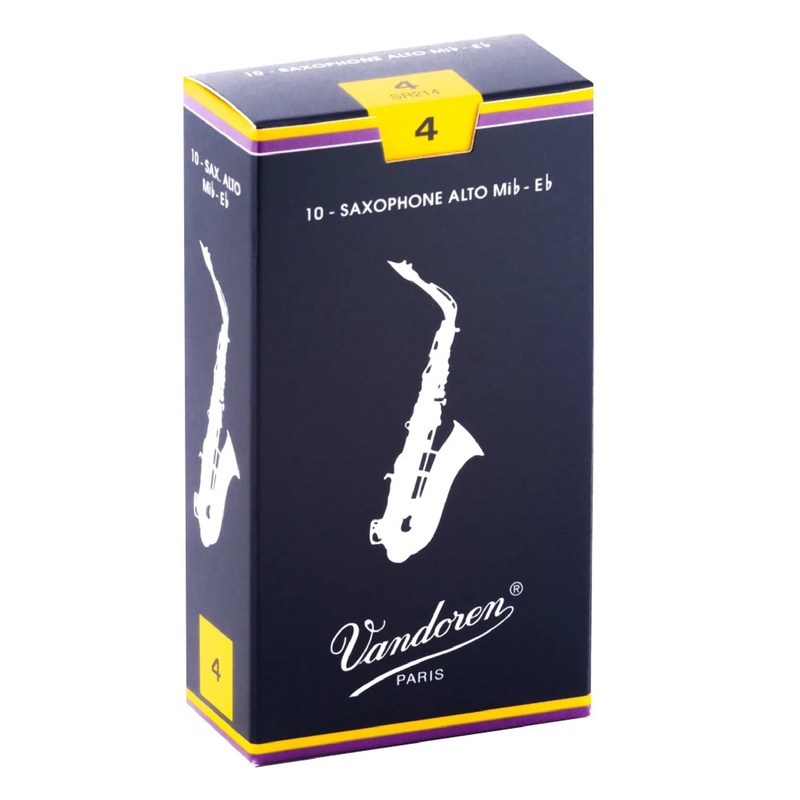 Vandoren SR214 Traditional Alto Sax Reeds – Strength 4 (Box of 10)