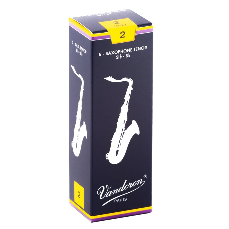 Vandoren SR222 Traditional Tenor Sax Reeds – Strength 2 (Box of 5)