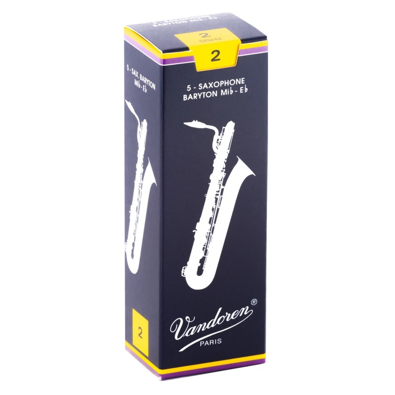 Vandoren SR242 Traditional Baritone Sax Reeds – Strength 2 (Box of 5)