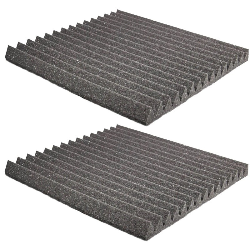 Auralex WEDGECHA-PR Studiofoam Wedge Panels in Retail Bag, Pair, 2 x 24 x 24, Charcoal