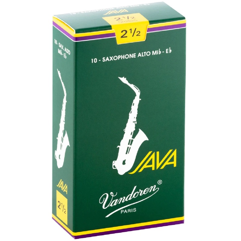Vandoren SR2625 2 1/2; Alto Saxophone Reeds, Vandoren Java; 10 per box