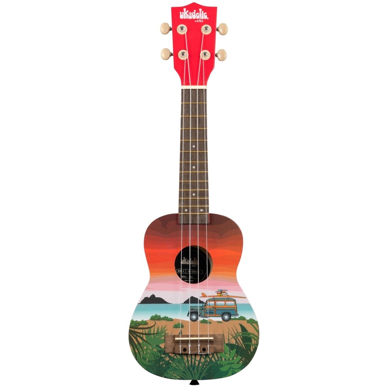 Kala UK-SURFARI Ukadelic Soprano Ukulele, Surfari Graphic