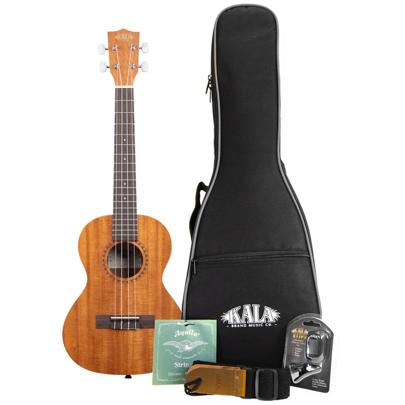 Kala KA-15T-BNDL Tenor Satin Mahogany Ukulele Bundle