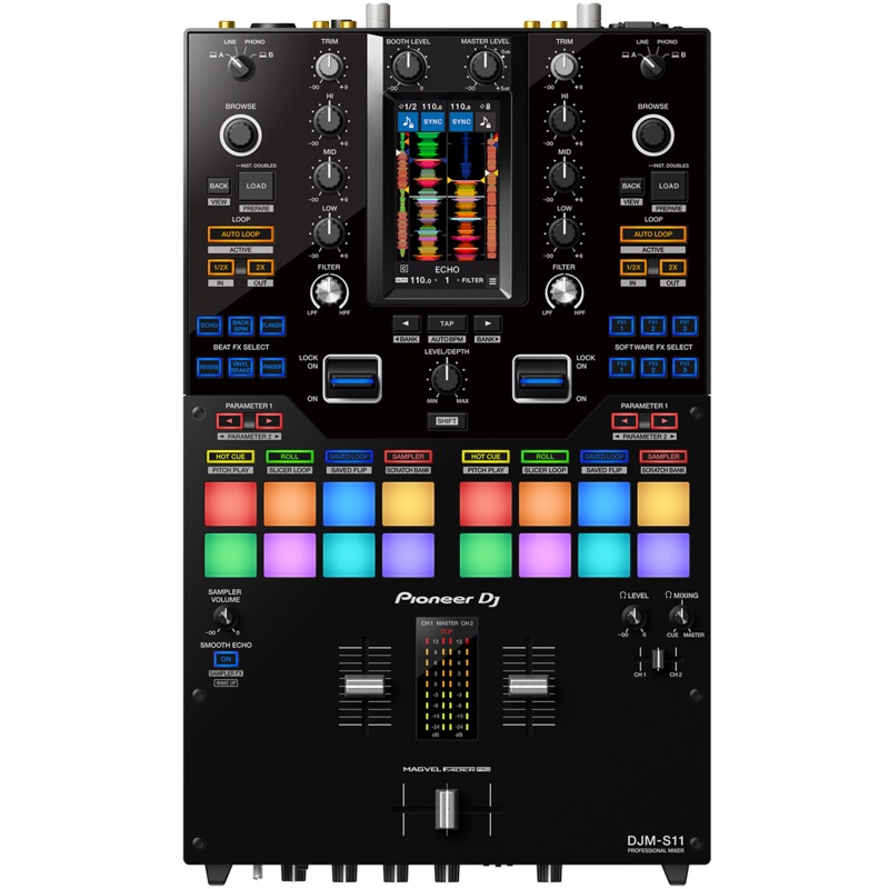 Pioneer DJM-S11 Professional scratch style 2-channel DJ mixer for Serato DJ Pro or Rekordbox