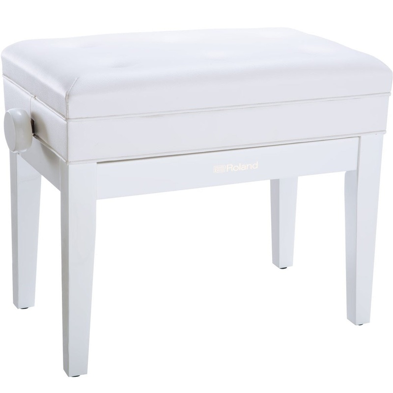Roland RPB-400WH-US White Satin Vinyl Piano Bench