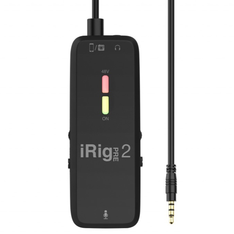 IK Multimedia IRIG-PRE2 iRig Pre 2 Microphone Preamp for Smartphones, Tablets, and Video Cameras