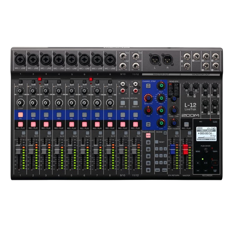 Zoom LIVETRAK-L12 LiveTrak L-12 Multi-Track Recording Mixer