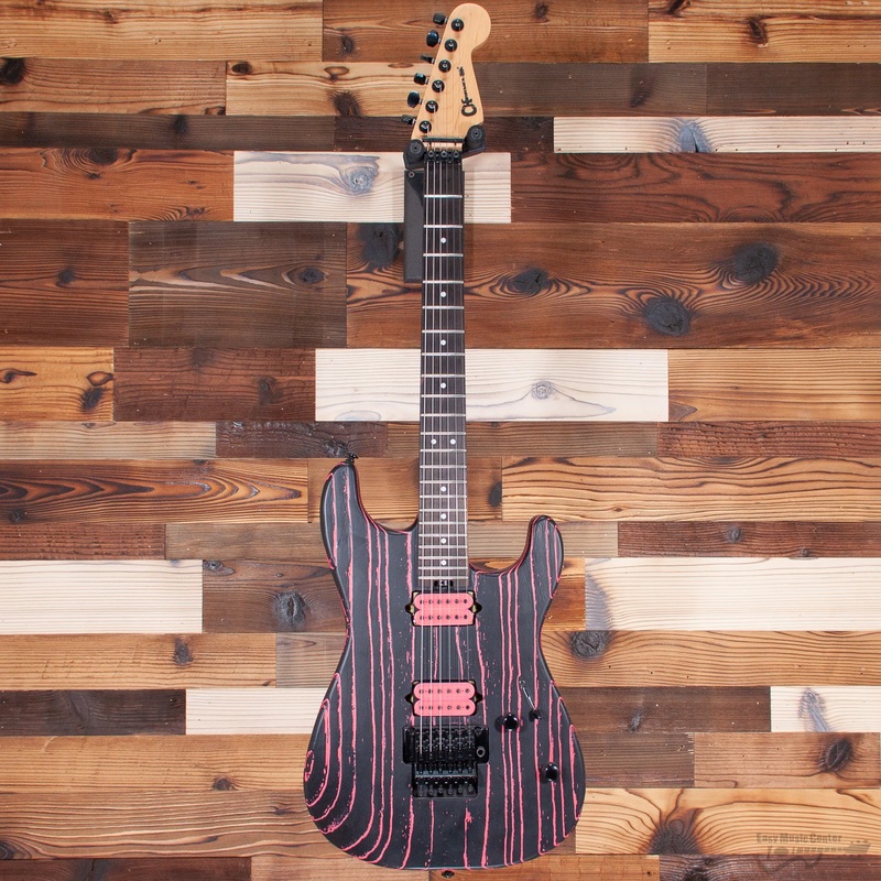 Charvel 297-5001-521 Pro-Mod San Dimas Style 1 Electric Guitar, HH, Floyd Rose, Ebony Fretboard – Neon Pink Ash (#KWC2110145)