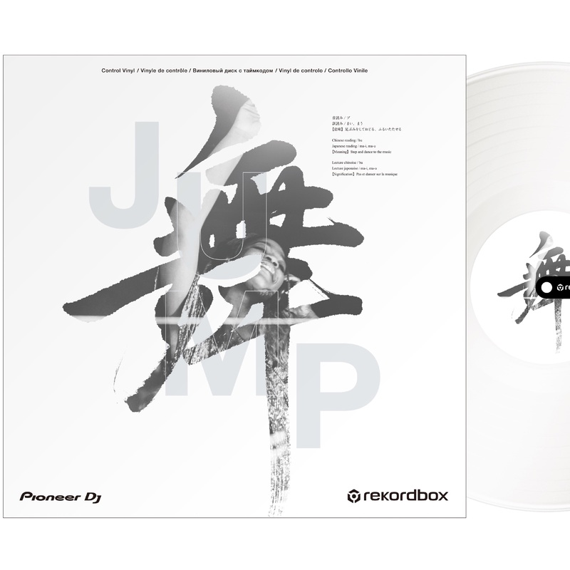 Pioneer RB-VD2-W Control Vinyl for rekordbox, Pair, Kanji Design, White
