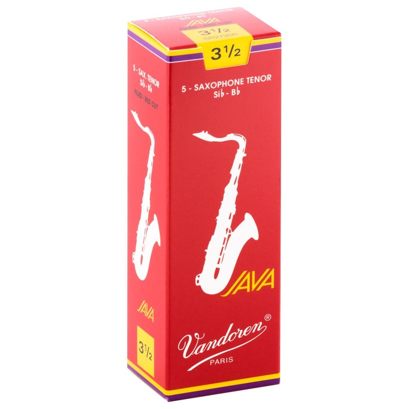 Vandoren SR2735R Java Red Tenor Sax Reeds #3.5 – Box of 5