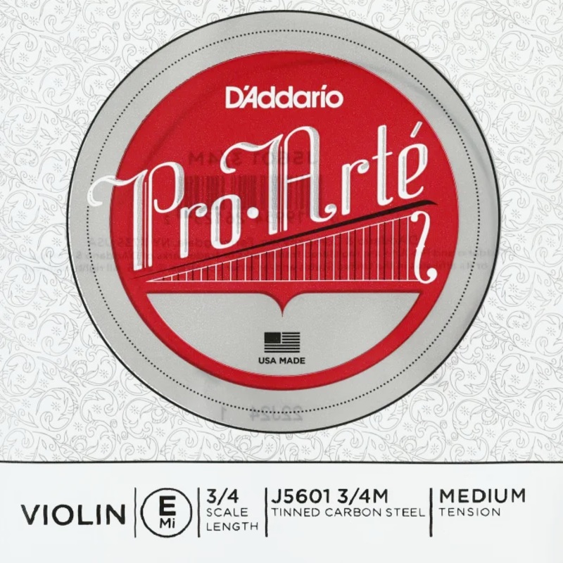 D’addario J5601-3/4M D’Addario Pro-Arte Violin Single E String, 3/4 Scale, Medium Tension