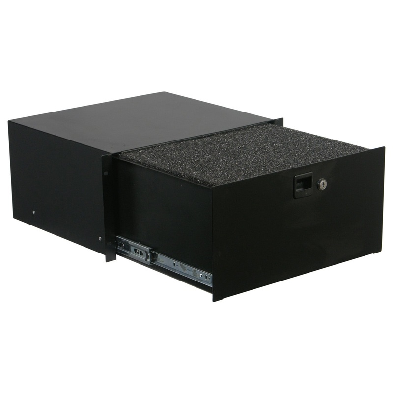 Odyssey ADFRD05 5U Rack Drawer w/ Diced Foam Interior and Lock; 5.75 W x 15 D x 8.5 H